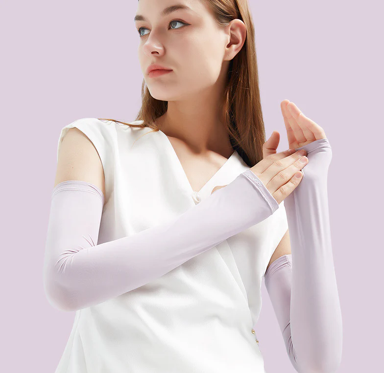 Sunscreen sleeve for women outdoor UV protection long shade breathable arm sleeve ice silk sleeve HB16