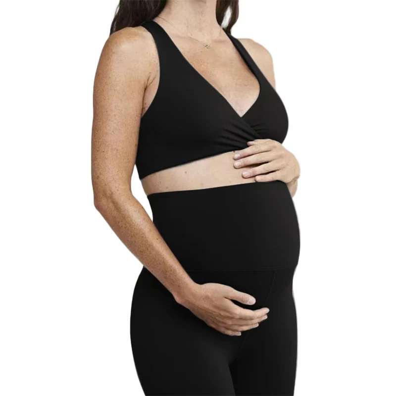 Maternity yoga suit plus-size suit Running vest workout pants workout suit 2 colors
