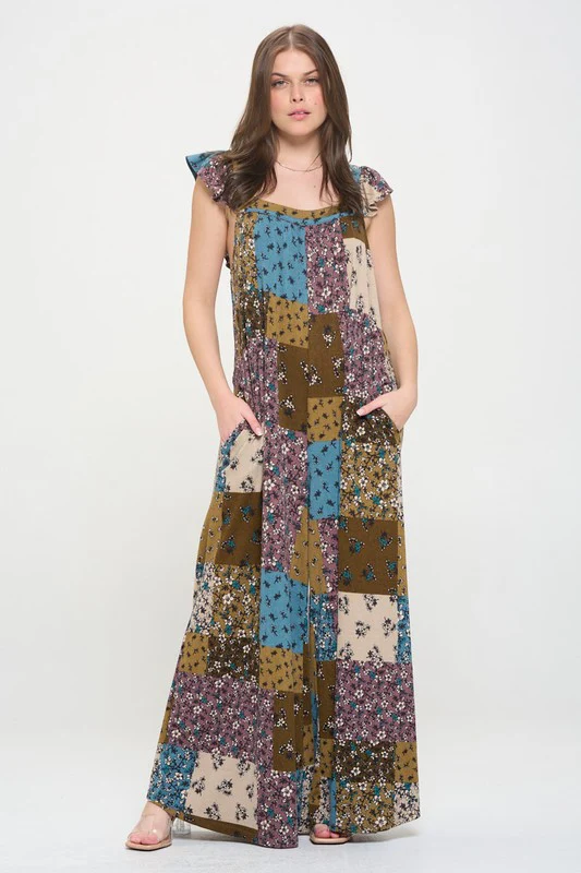 RUFFLE KNIT MAXI JUMPSUIT KRJ8050