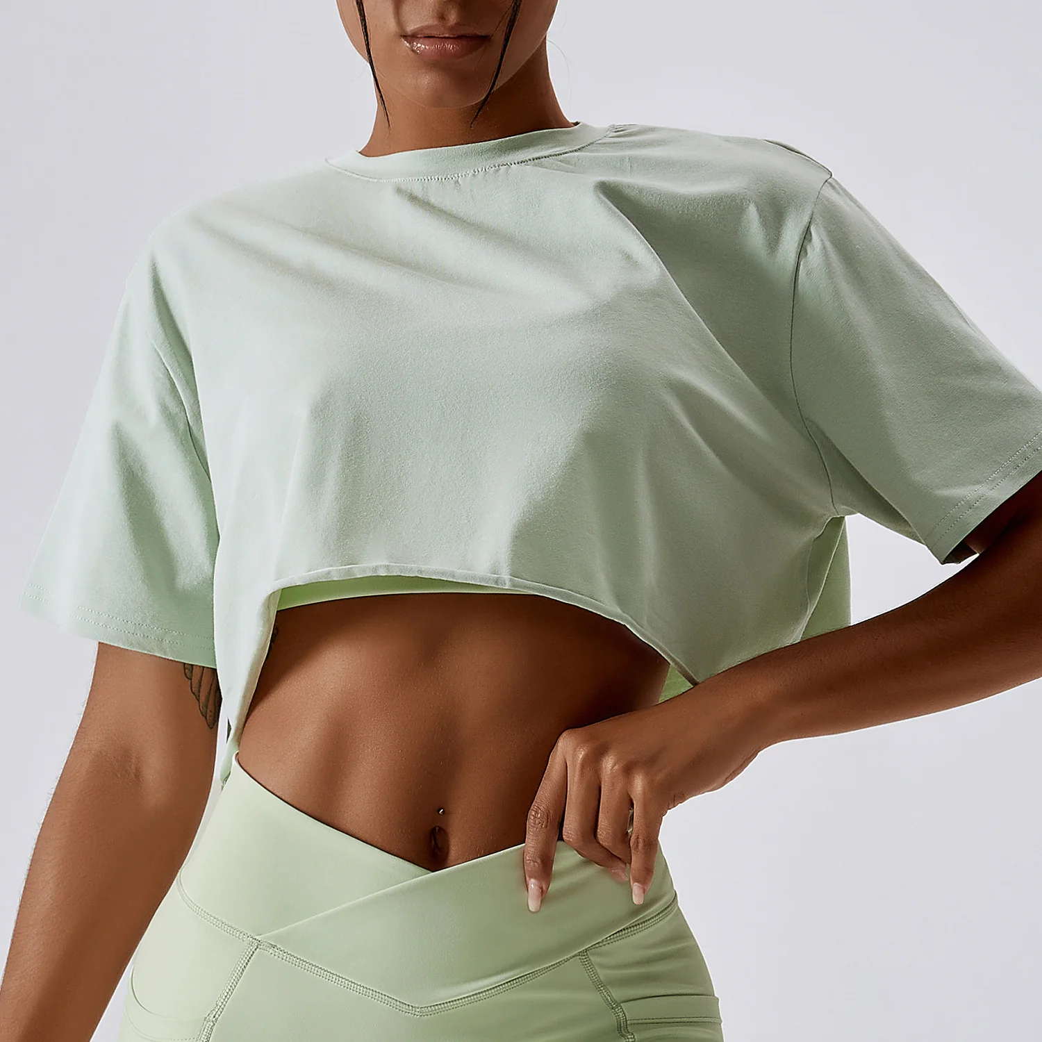 Short sleeve Yoga clothes top loose sports T-shirt 5 colors